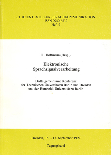 Cover of the ESSV 1992 proceedings book.