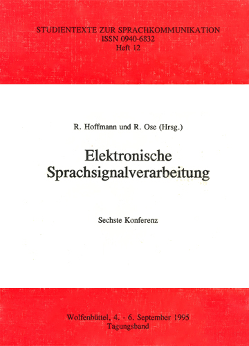 Cover of the ESSV 1995 proceedings book.